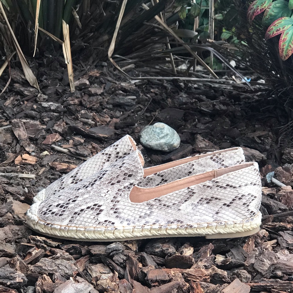 Snake skin espadrilles slip on - Picture 1 of 7